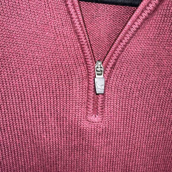 Eddie Bauer Womens Size XLT Maroon 1/4 Zip Tight Knit Pullover Sweater - Picture 3 of 10